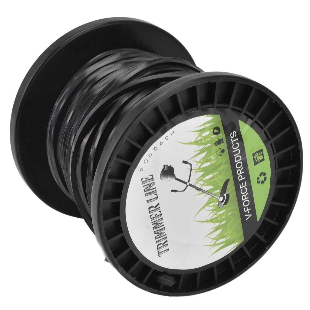 3.3mm String Trimmer Line High Cutting Efficiency Low Noise Quadrate Black Trimmer Line for Most Lawn Mowers Farm