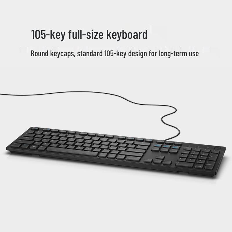 Dell KB216 Wired Full-Size Multimedia Office Keyboard (2-Pack)