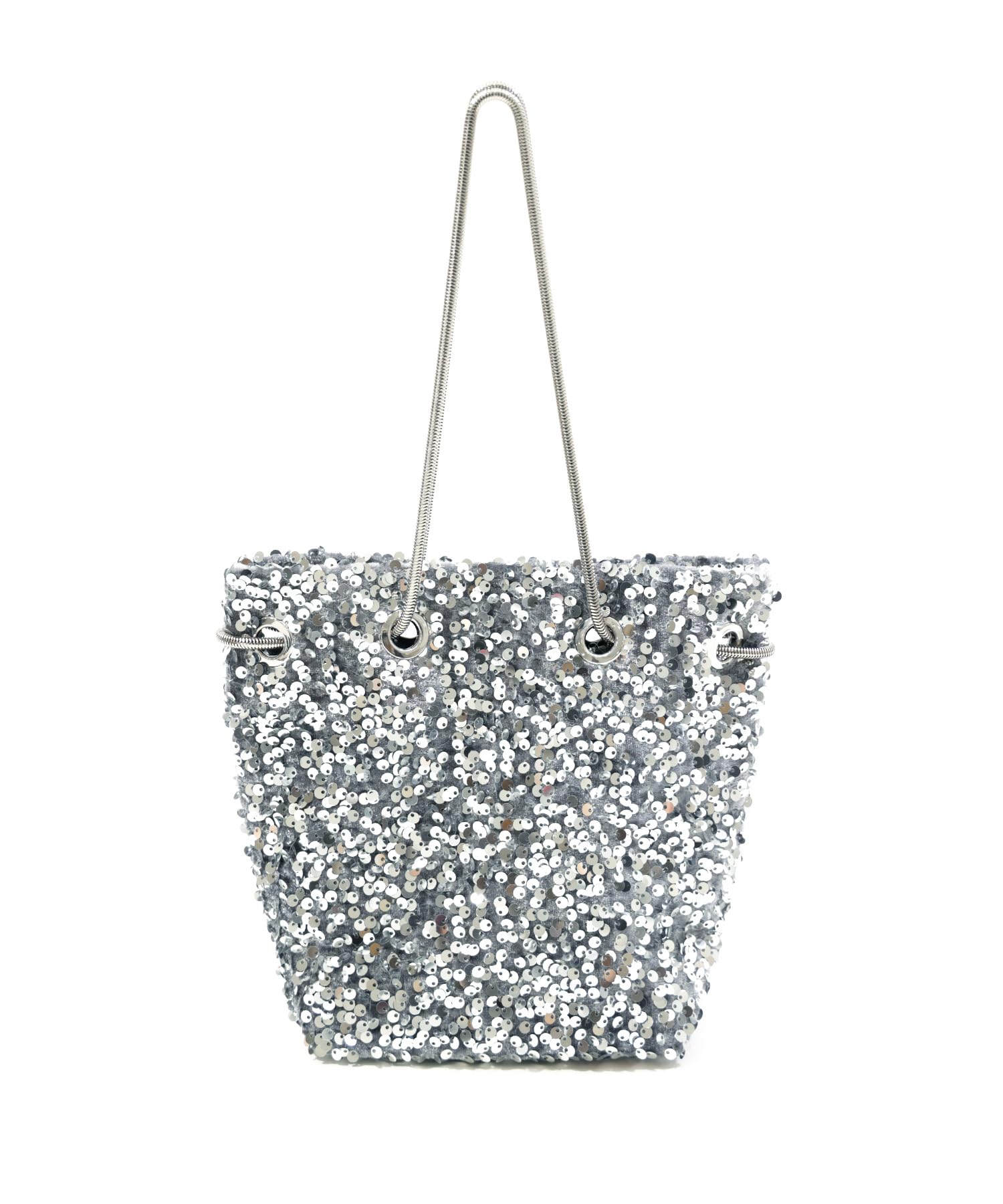 

2way Sequin Shoulder Bag Drawstring Party Bag Sequin Gray F [niana] сірий колір