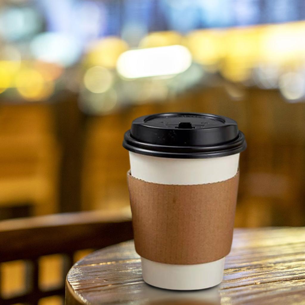 Paper Cup, Disposable Cup, Water Cup, With Lid And Cover, Suitable For Picnicking, Barbecue, Travel And Activities
