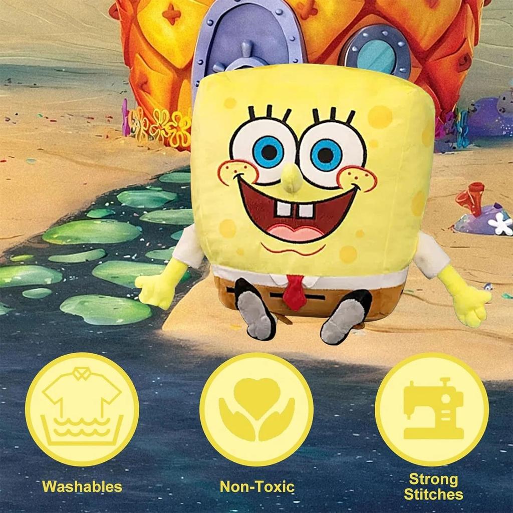 Plush Toys - 6 Pieces Super Soft Stuffed Plush Pillow, Cartoon SquarePants Plush Doll Set