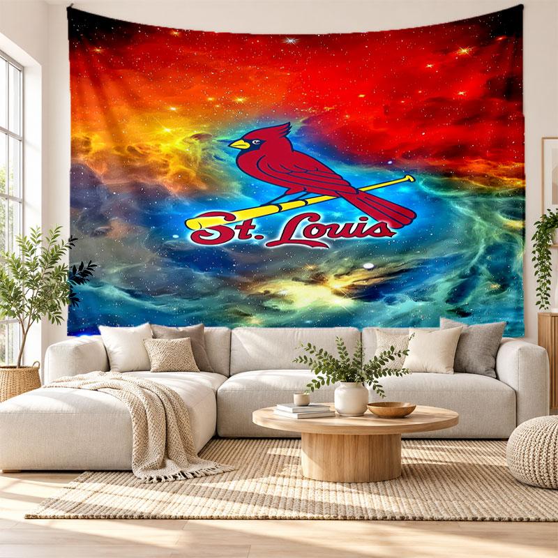 St. Louis Cardinals Wall Tapestry, Soft Fabric Wall Hanging, Decorative Backdrop For Bedroom Home Wall Art