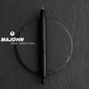 Matte Black MAJOHN A1 Press Fountain Pen Retractable Extra Fine Nib 0.4mm Metal Ink Pen with Converter for Writing