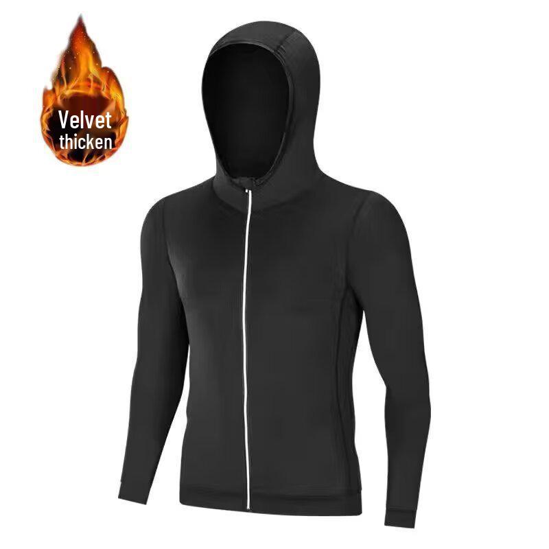 Men s Quick-Dry Warm Hooded Jacket for Running Cycling in AutumnWinter S 1200₽