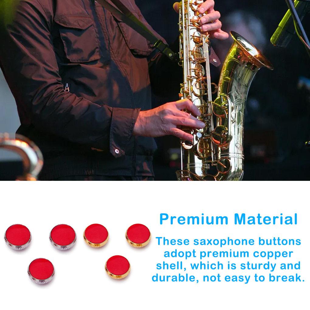3 Pieces Saxophone Buttons Smooth Surface Vintage Style Woodwind Decorative Repair Parts Musical Instrument Ornaments Keys