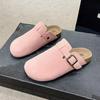 Women's Cork Baotou Slippers - Trendy Roman-Style Casual Slip-Ons In Large Sizes