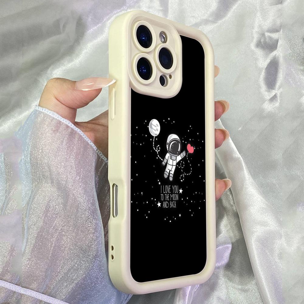 JT26 Astronaut Cartoon Realme 14 15 Huawei Honor 70 90 Infinix Tecno itel Motorola Google All Model Angel eyes Soft TPU Phone Case