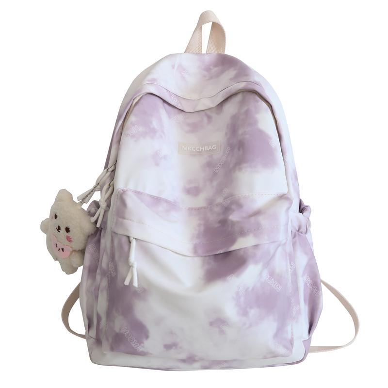 

Школьная сумка с принтом для девочек, студенческий рюкзак, рюкзак для старшей средней школы светло-фиолетовый