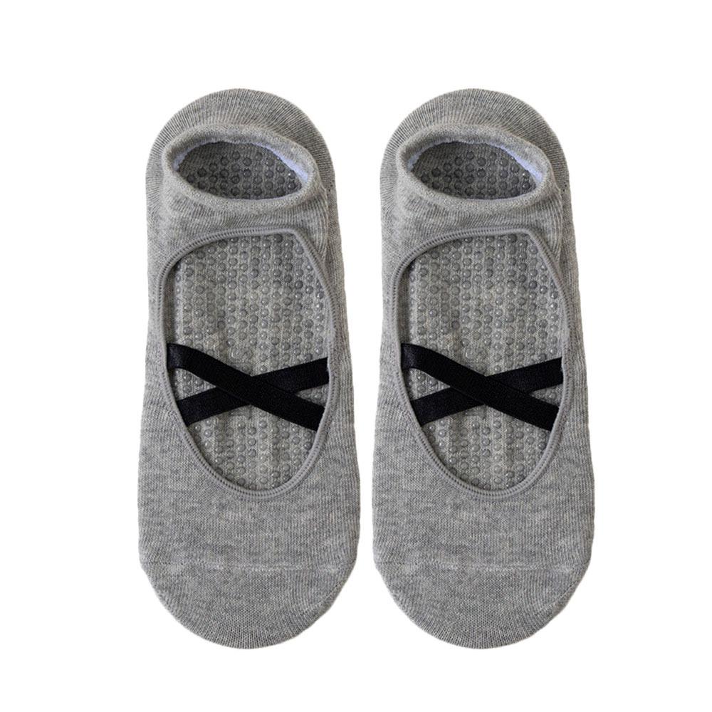 

Cotton Yoga Socks Elastic Sport Socks Casual Mid Tube Socks Women светло-серый