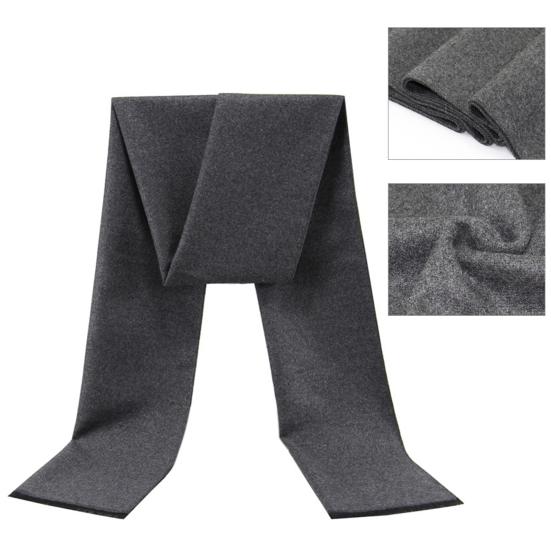 Sciarpa da Uomo Lavorata a Maglia Monocolore Spessa in Cashmere Sciarpa da Esterno per il Lavoro