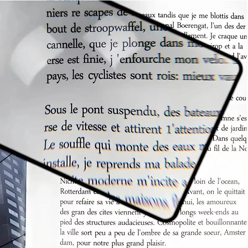 New Full Page Large Sheet Magnifier Magnifying Glass Reading Aid Glass Page Magnifying Lens Ultra-thin Reading Magnifier New