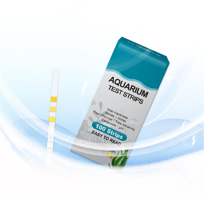 

100 шт. тест-полосок для аквариума, 7 в 1 тест-полосок для пруда с рыбой для пресной и соленой воды, аквариум