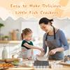 Stainless Steels Goldfish Cracker Cutter, 25 Cavity Fish Cookie Cutter, Goldfish Cookie Cutter, With 2 Cleaning Brushes for Make Fudge Fish Shape