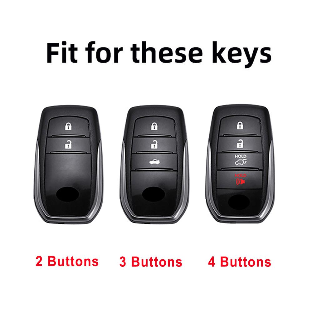 2 3 4 Buttons Shell Fob TPU Car Key Case Cover For Toyota Crown RAV4 Highland CHR Hilux Fortuner Land Cruiser 200 Camry Corolla