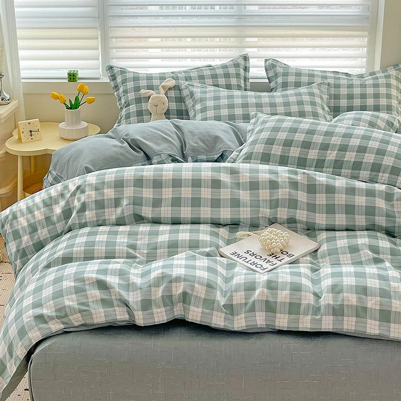Bed Sheet Bedding Four-piece Set Thickened Brushed Quilt Cover Bed Dormitory Bedding Quilt Cover