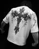 Breathedivinity Herren Dark Style Oversized Baumwoll-T-Shirt - Amerikanische Streetwear, Sportlich Casual, Kurzarm
