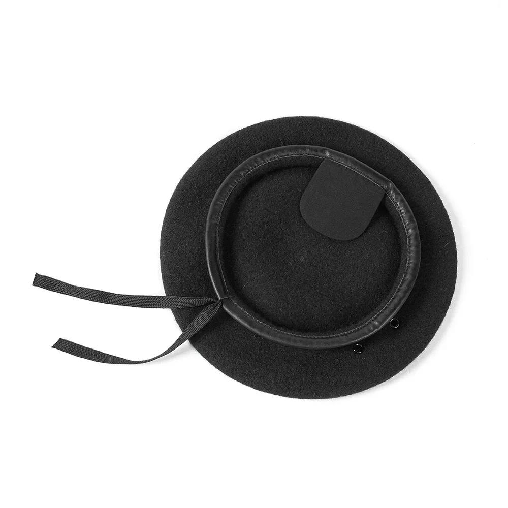 Béret adjustable unisexe en pure laine Grande taille Bérets militaires de l'armée Grande Tête Soldat Diable Hiver Chaud Large Chapeaux de Peintre S-XL 62cm