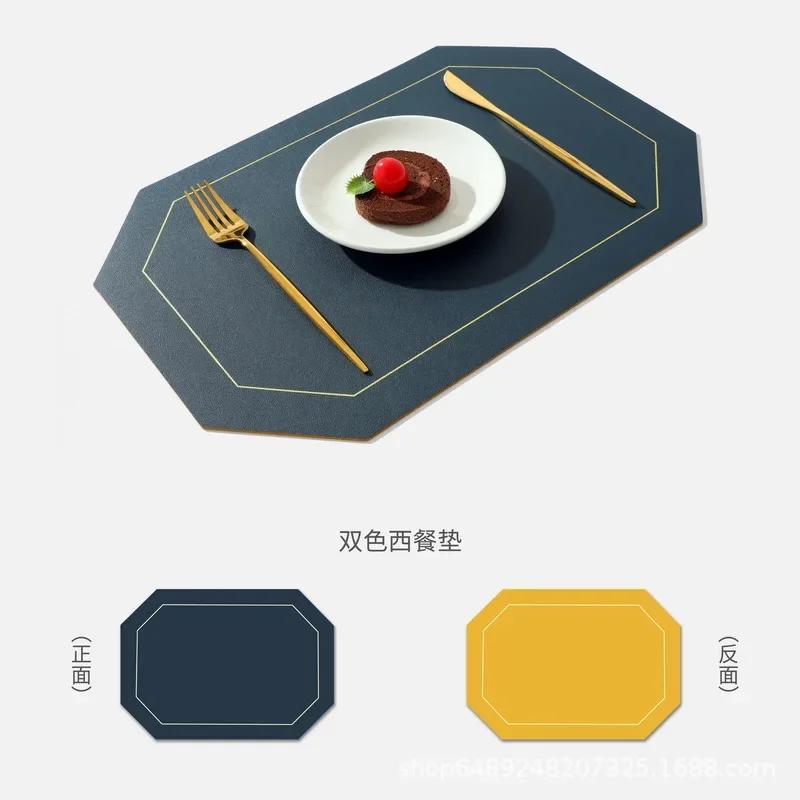 Double-Layer Table Mat Set Non-Slip Bowl Pad Coaster Set Washable PVC Dining Table Placemats Modern Home Decoration Accessories