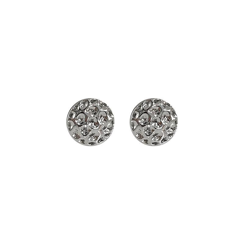 Beating Lava Round Earrings with Small Texture and Irregular Texture Earrings on The Earth
