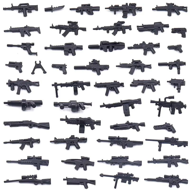 Military Building Set USA Army Figure Soldi Roadblock Sentry Post Mortar Sandbag Weapons Box 7061A Mini Brick Gift Toy K040