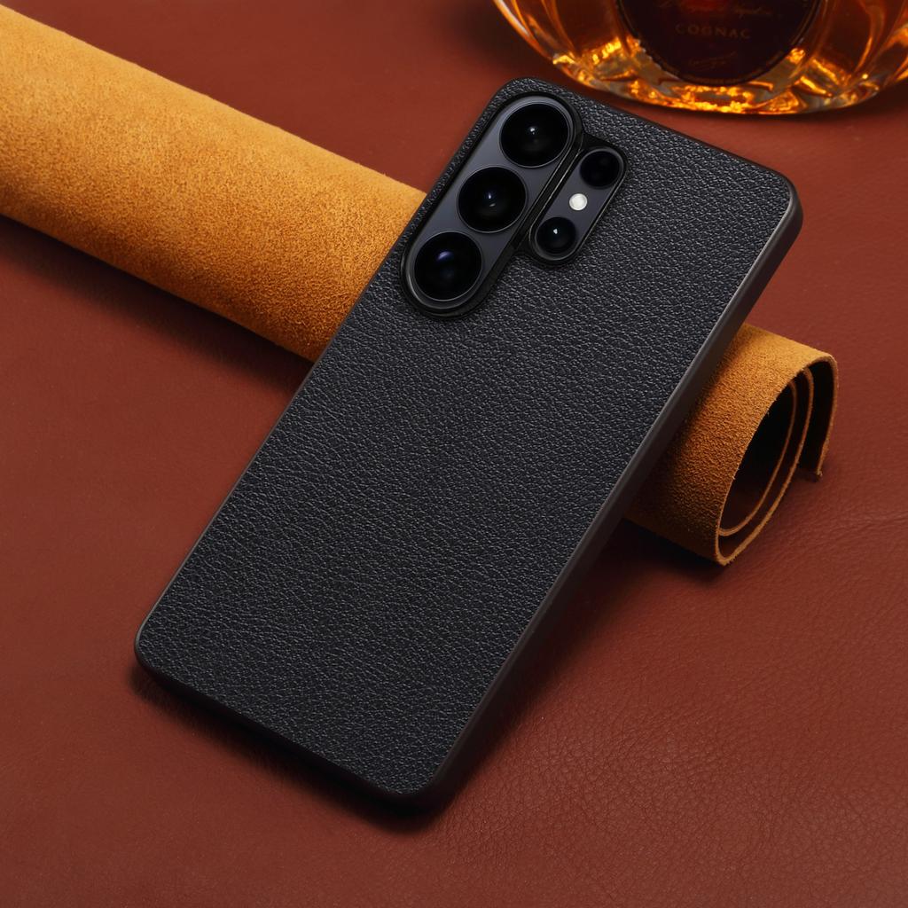 EUCAGR For Samsung Galaxy S26 Ultra PU Leather Phone Back Case Cover for Samsung Galaxy S26/S26 Plus Shockproof Bumper Coque