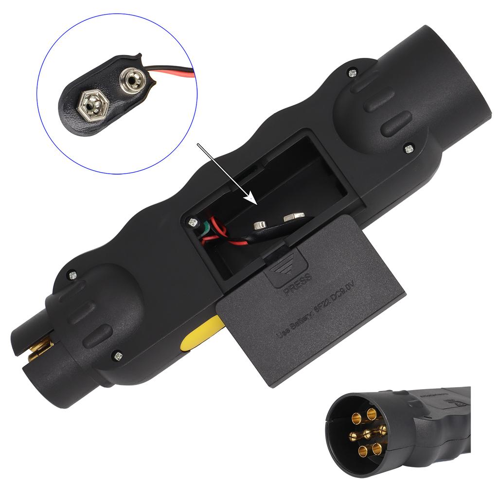 European 7 Pin 12V Trailer Socket Tester High Quality Wiring Circuit Light Test Tool Truck Accessories Car Circuit Testing Tools
