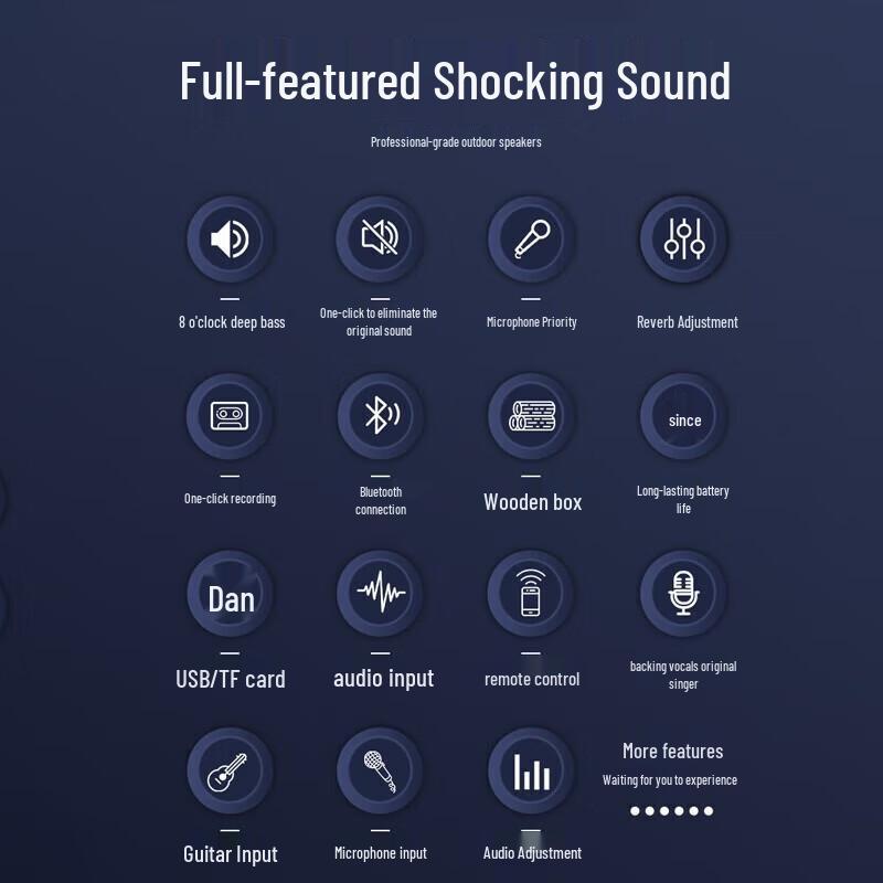 KONKA 8-inch Portable Outdoor KTV Speaker