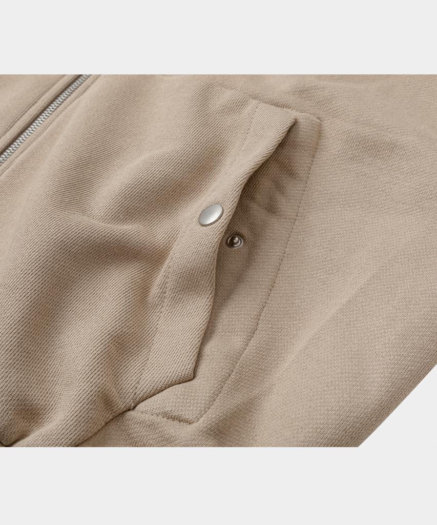 Lettercomo Heavy Cotton Blouson Sweatjacket Beige
