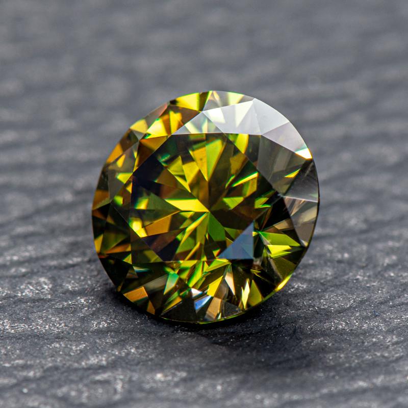 Růžový kulatý moissanitový diamant pěstovaný v laboratoři pro výrobu šperků DIY Materiály s tovární cenou