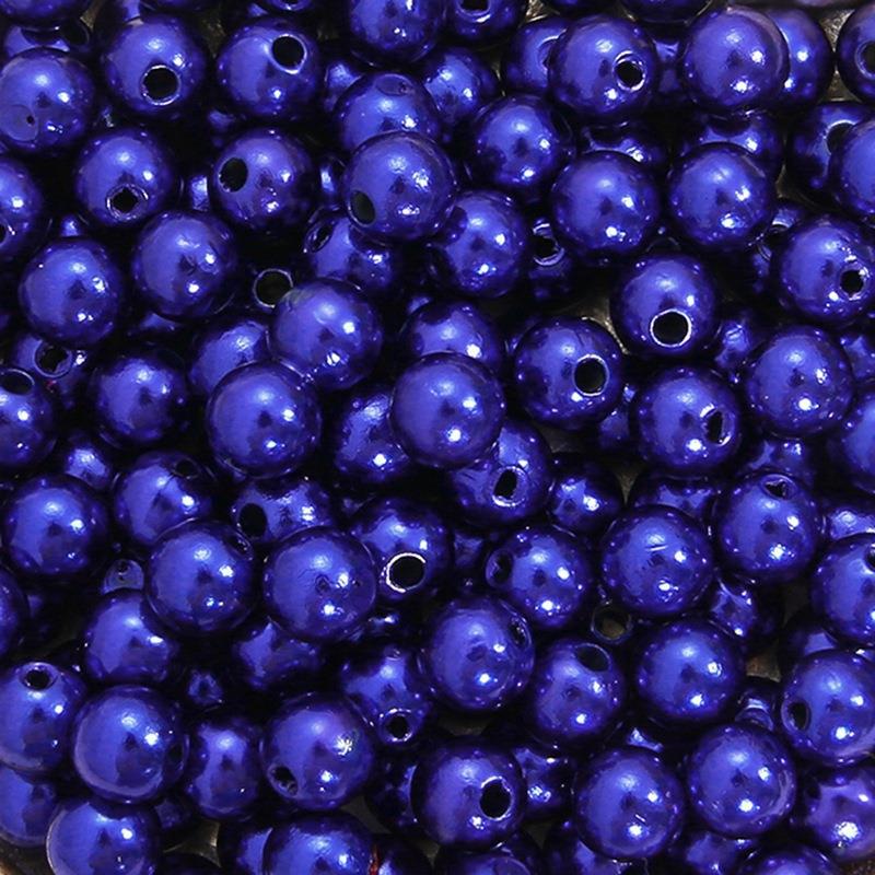 DIY Acrylic Pearl Beads: Round, Loose Beads for Handmade Jewelry Accessories, Bracelets, Necklaces, and Earrings.