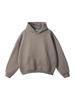 Autumn/Winter Unisex Loose Fleece-Lined Drop Shoulder Hooded Sweatshirt Jacket