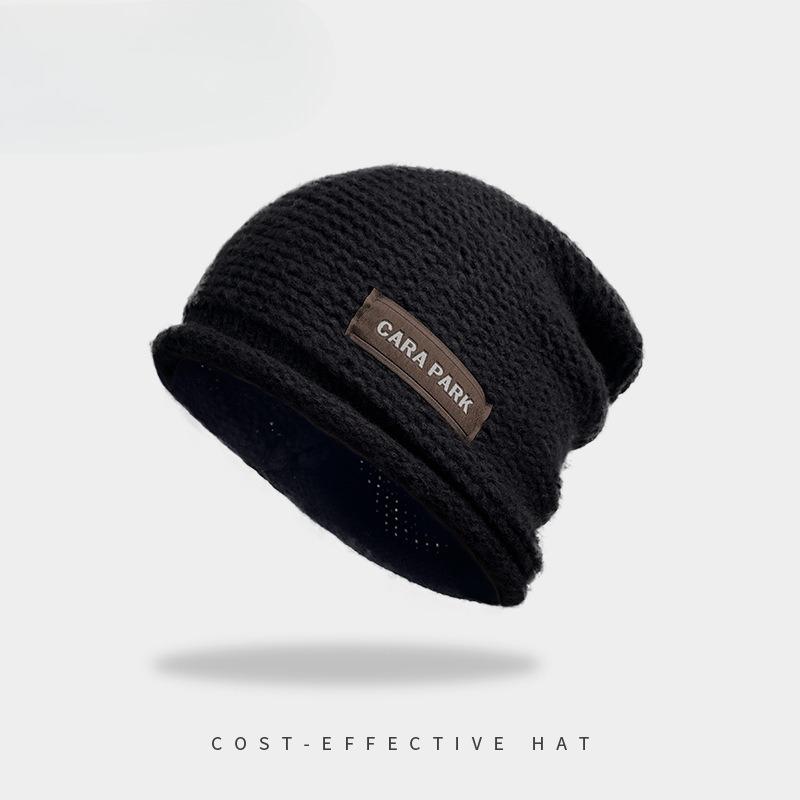 

Autumn and Winter Korean Style Versatile Headwear That Accentuates The Face Small Pullover Cold Hat and Fashionable Knitted Woolen Hat one size