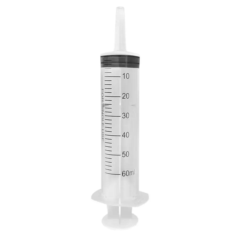 60/100/150ML Plastic Syringe With Tube Converter Cap For Liquid Oil Glue Applicator Experiments Industrial Large Syringe Tubing