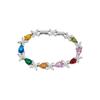 Elegant Zirconia Flower & Water Drop Bracelet – Luxury Lightweight Design for Women