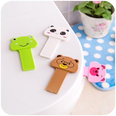 Creative Cartoon Toilet Lid Holder Convenient Home Toilet Lid Release Handle Non Dirty Hand Plastic Cartoon Toilet Lid Holder
