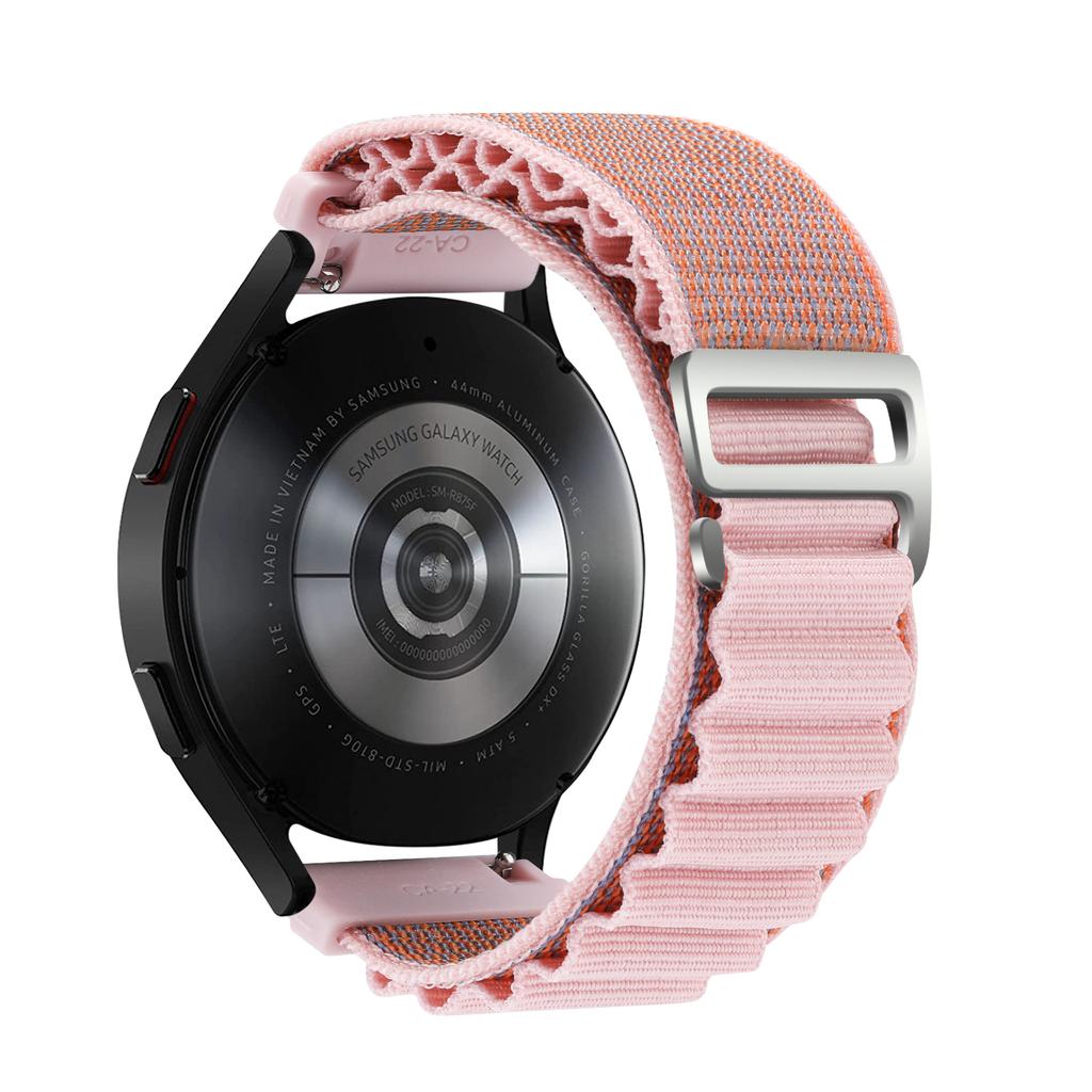 Nylonband för Samsung Galaxy Watch7 6 5 4 40mm 44mm Classic/Active/Gear S3 Frontier 18 20 22mm Sport Loop-rem Amazfit GTS 3 4