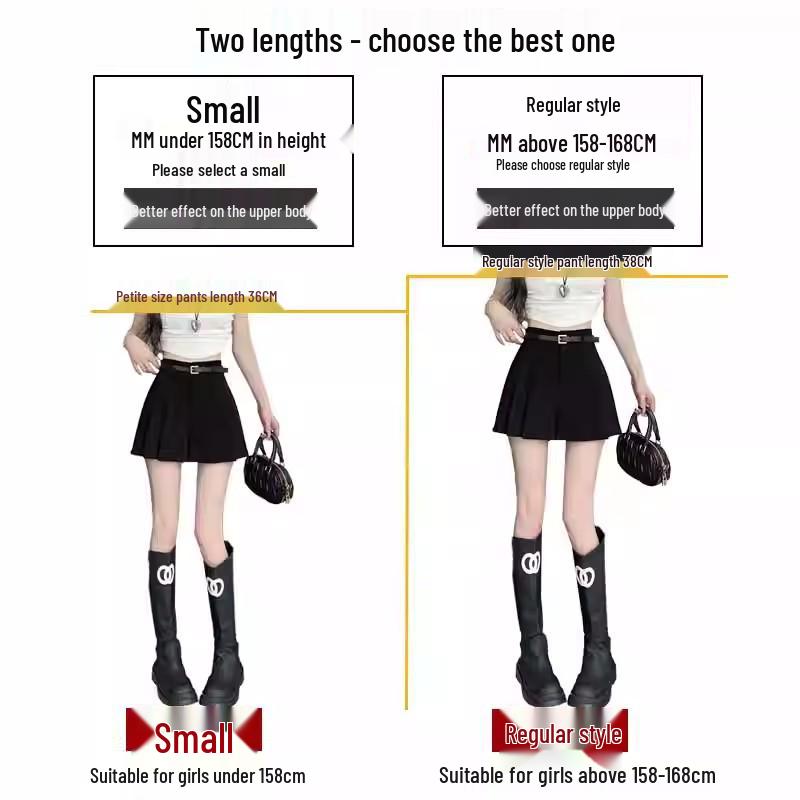 Γυναικείες πλισέ φόρμες σε γραμμή Α, υψηλής ποιότητας, σε γκρι χρώμα: Ριχτά, φαρδιά, casual καλοκαιρινά σορτς σε vintage στυλ (Συλλογή 2024)