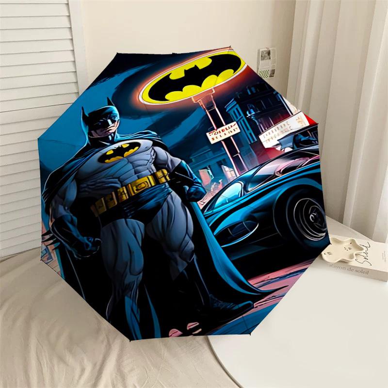 

1PC Warner Batman Batmobile Automatic Open/Close Umbrella with Windproof, 59-Rib Sturdy Canopy, Durable Ribs1276A