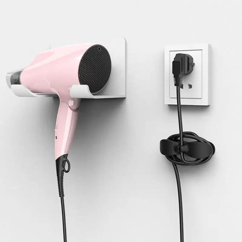 5Pcs Cable Organizer Wire Winder Traceless Plug Fixed Cord Management Tool for Home Office Desk Black White Durable Non-Slip