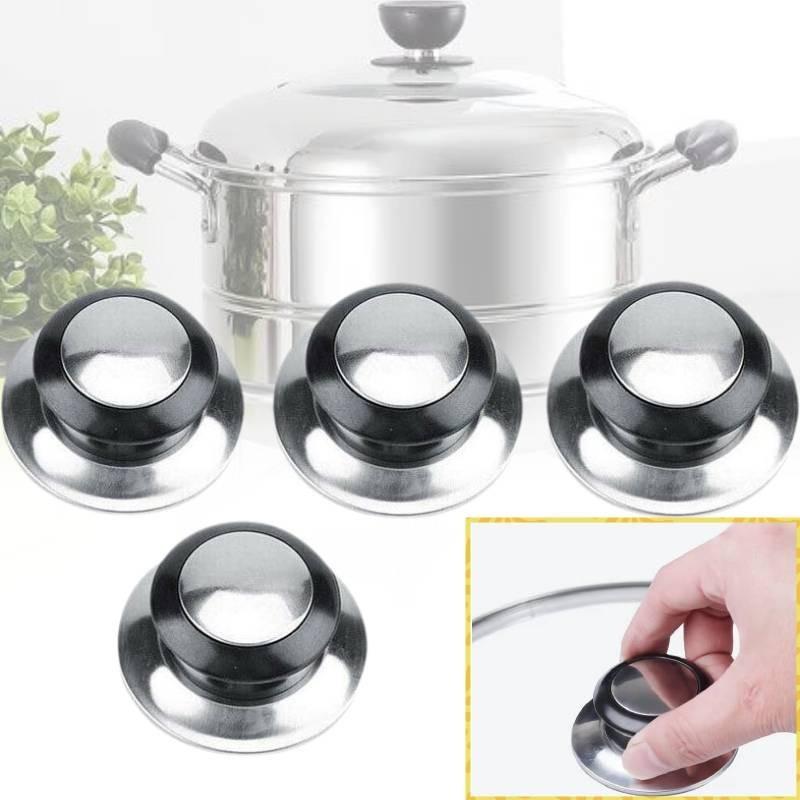 Premium Electric Wood Pot Lid Knob With Elegant Stainless Steel Top For Perfect Cooking