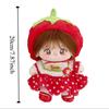 1 set Fruit Hat Cotton Doll's Clothes Red Set Plush Doll Clothes  20cm Cotton Doll