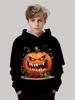 Kids Halloween Sweatshirt Boys Girls Pumpkin Head Elements 3D Print Hoodies Autumn Winter Fashion Pullover Children Clothes