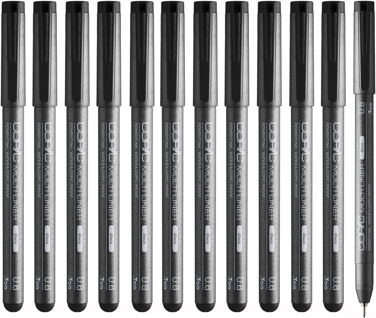 Too Copic Multiliner Black 0.8mm [Set of 12]