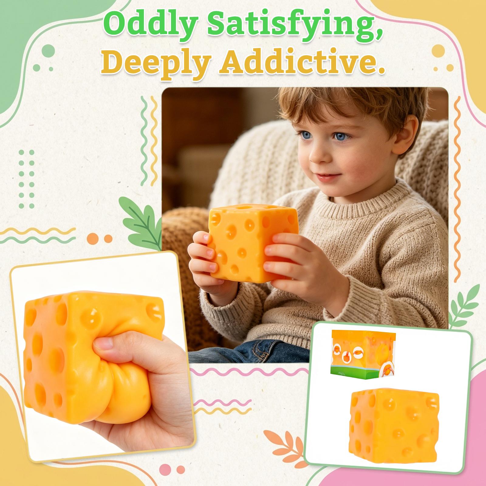

Cheese Slow-Rising Toy - Cute Stress Reliever, Soft Sensory Dough For Anxiety Relief, Fun Decompression For Kids & Adults One Size