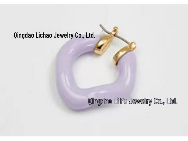Lisa Style 2021 Trendy Geometric Round Earrings: Light Luxury Design