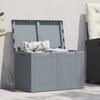 Garden Storage Box 180 L Gray PP Wood Effect