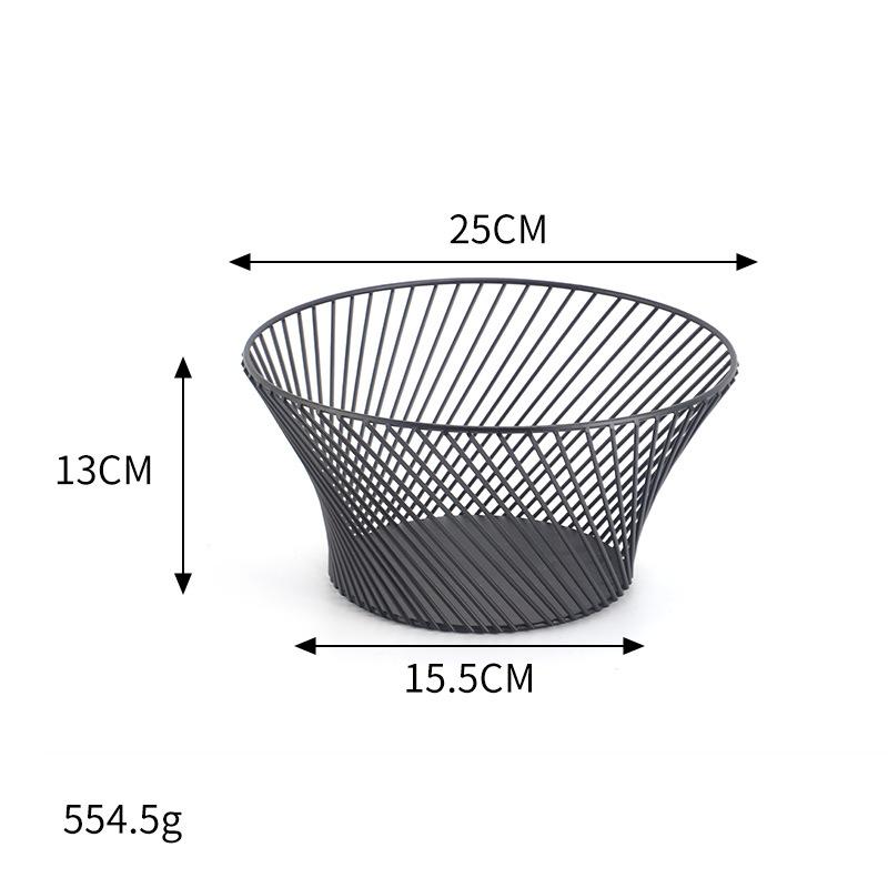 Nordic Iron Fruit Basket Modern Creative Household Living Room Single Light Normal Surface Inside Base Fixed Keep