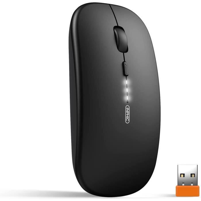 Souris sans Fil Rechargeable - INPHIC - Ultra Mince - 1600 DPI - Silencieuse - USB