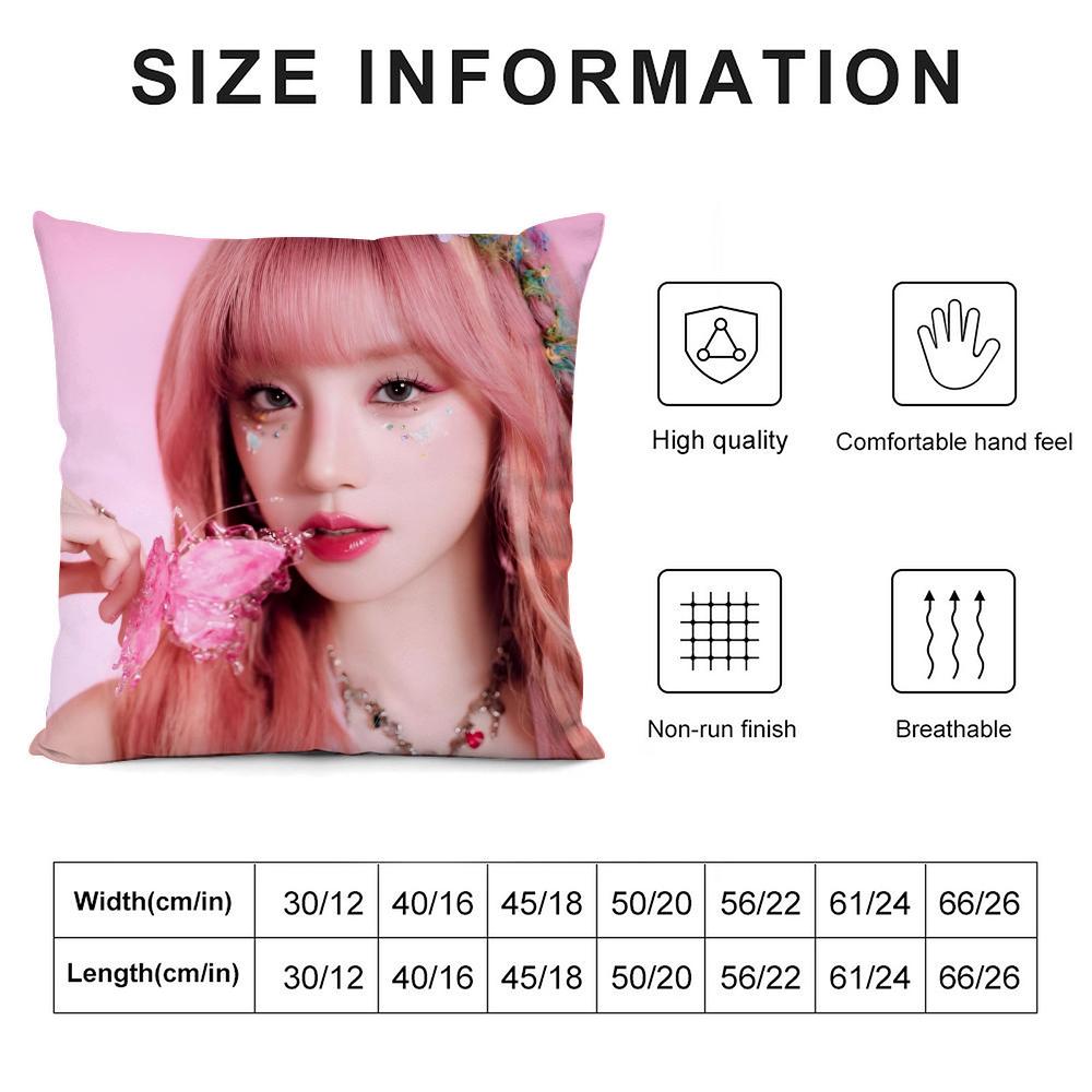 YUQI Chinese Singer Cushion Cover Soft Plush Double-Sided Printed Sofa Pillow Cushion Cover | Cozy All-Season Durable Decor Gift