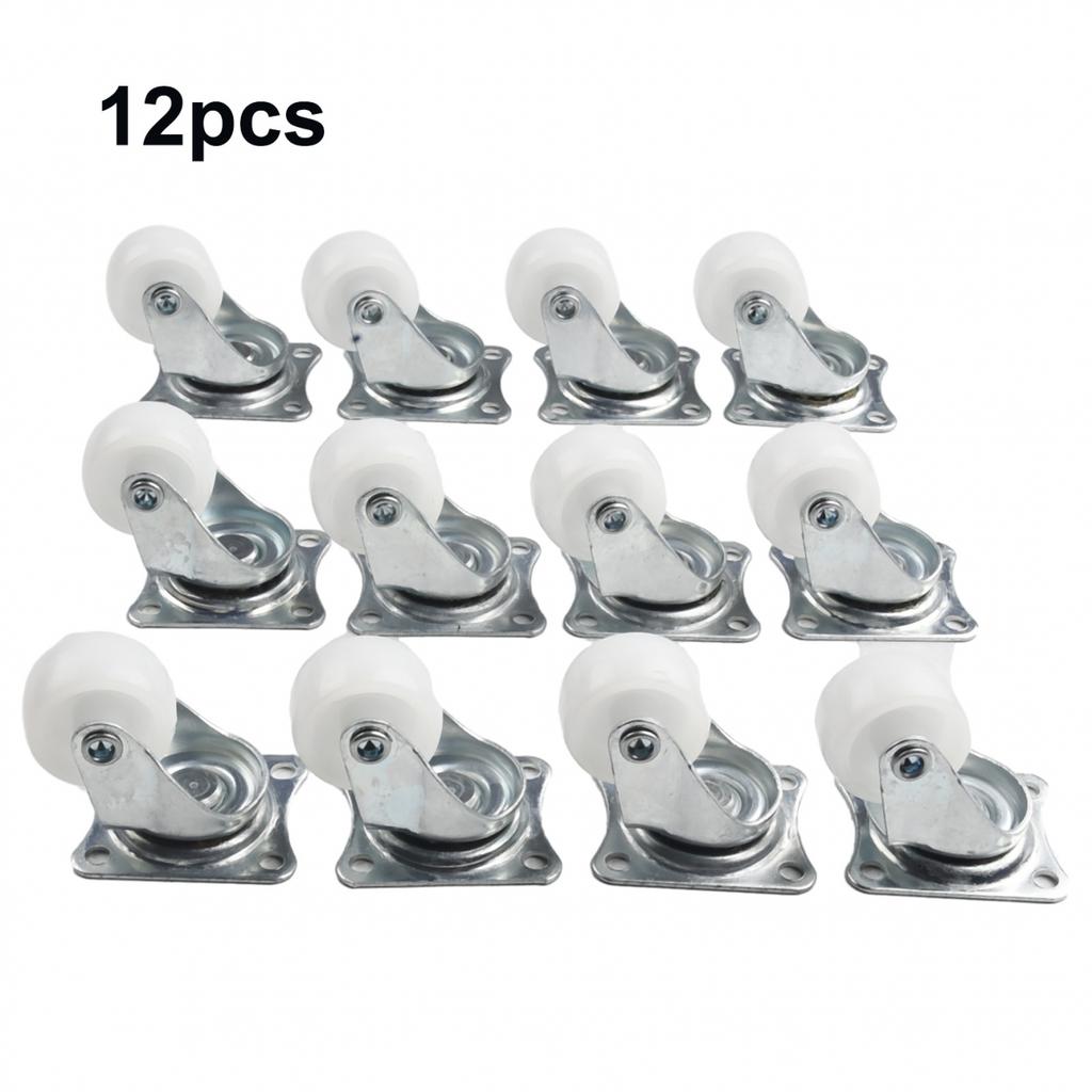 250G Swivel Casters 4/12pcs Mount Ball White/silver